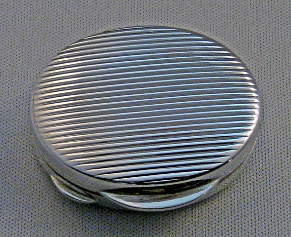 Sterling Silver Oval Pillbox