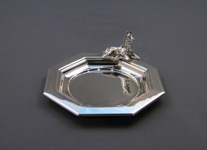 Sterling Silver with Horse Design Traya